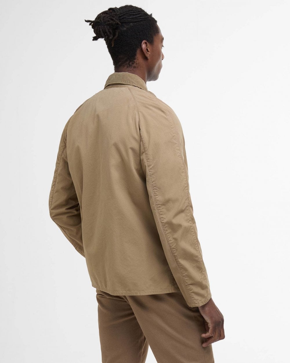 Barbour Tracker Mens Casual Jacket - Washed Stone - CHO - Designer Mens Coats & Jackets