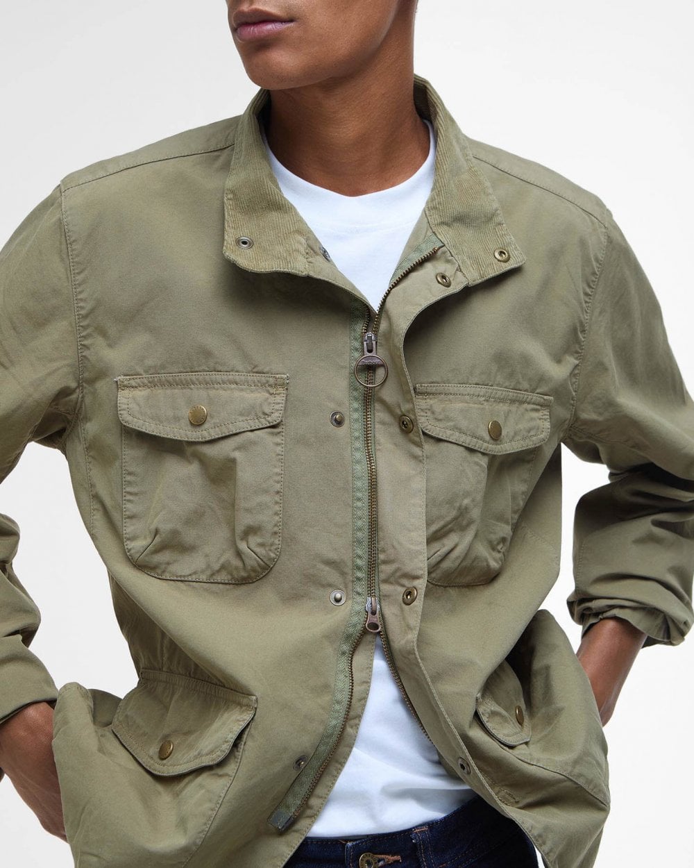 Barbour Ogston Mens Casual Jacket - Bleached Olive