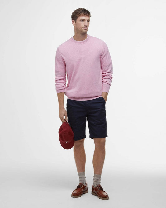 Barbour Pima Cotton Mens Crew Sweatshirt - True Pink