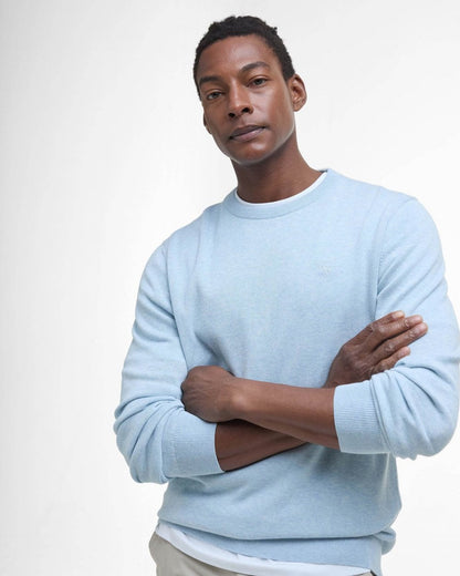 Barbour Pima Cotton Mens Crew Sweatshirt - Ocean Sky