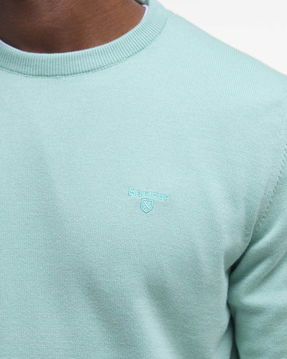 Barbour Pima Cotton Mens Crew Sweatshirt - Pale Apple