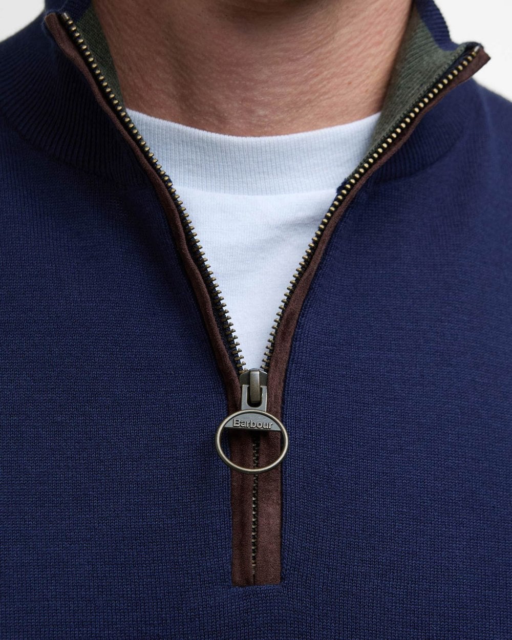 Barbour Bayfield Mens Half Zip Jumper - Navy