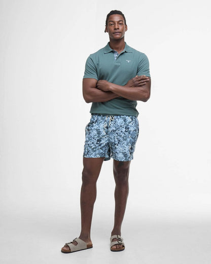 Barbour Tartan Pique Mens Polo S/S 25 - Vintage Teal