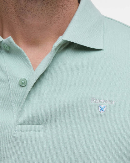 Barbour Mens Sports Polo Shirt - Pale Apple
