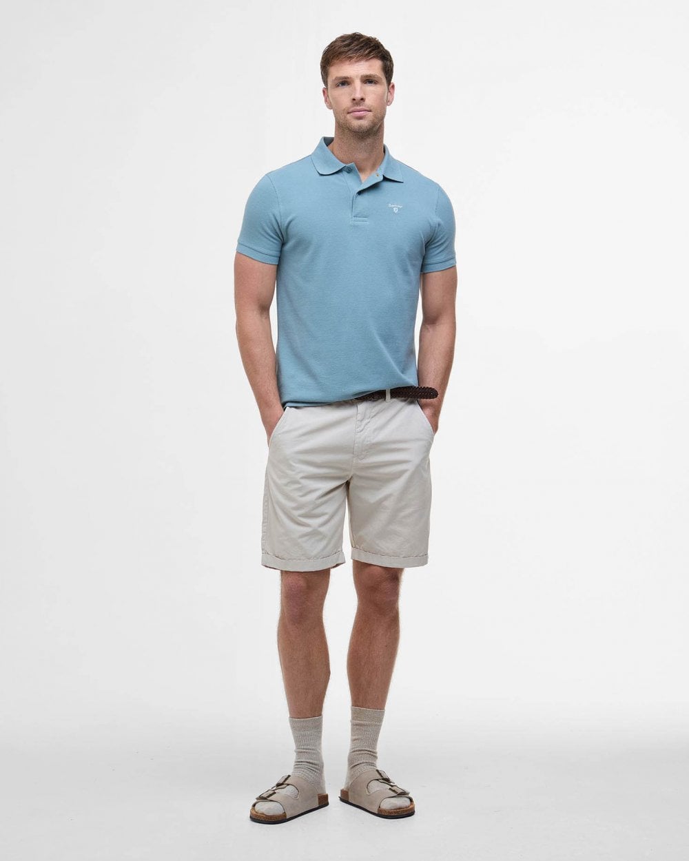 Barbour Mens Sports Polo Shirt - Lead