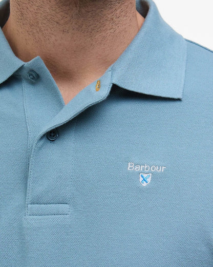 Barbour Mens Sports Polo Shirt - Lead