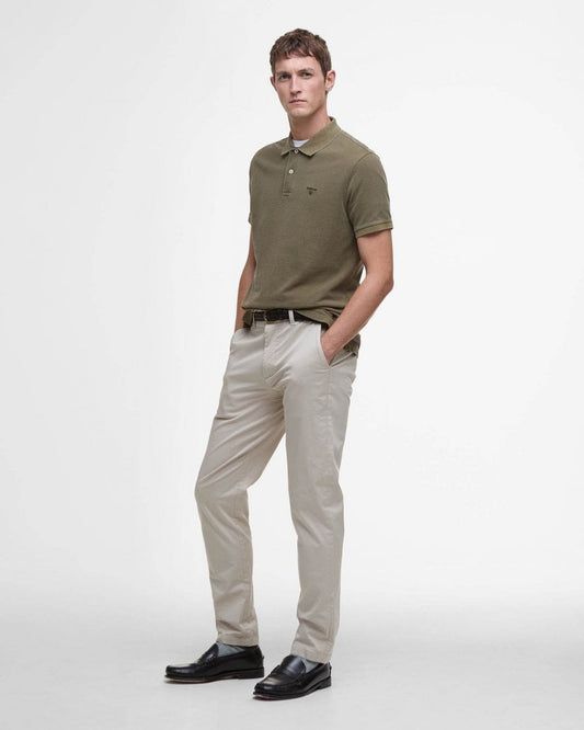 Barbour Wash Sports Mens Polo Shirt - Light Sage