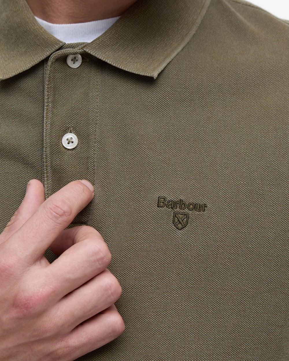 Barbour Wash Sports Mens Polo Shirt - Light Sage