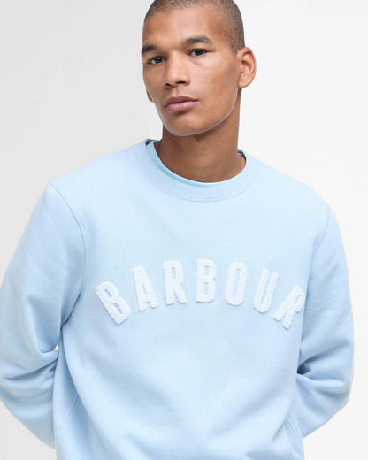 Barbour Prep Logo Crew Mens Sweatshirt - Ocean Sky