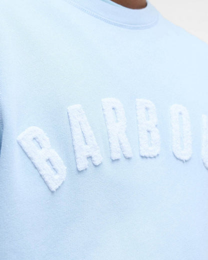Barbour Prep Logo Crew Mens Sweatshirt - Ocean Sky