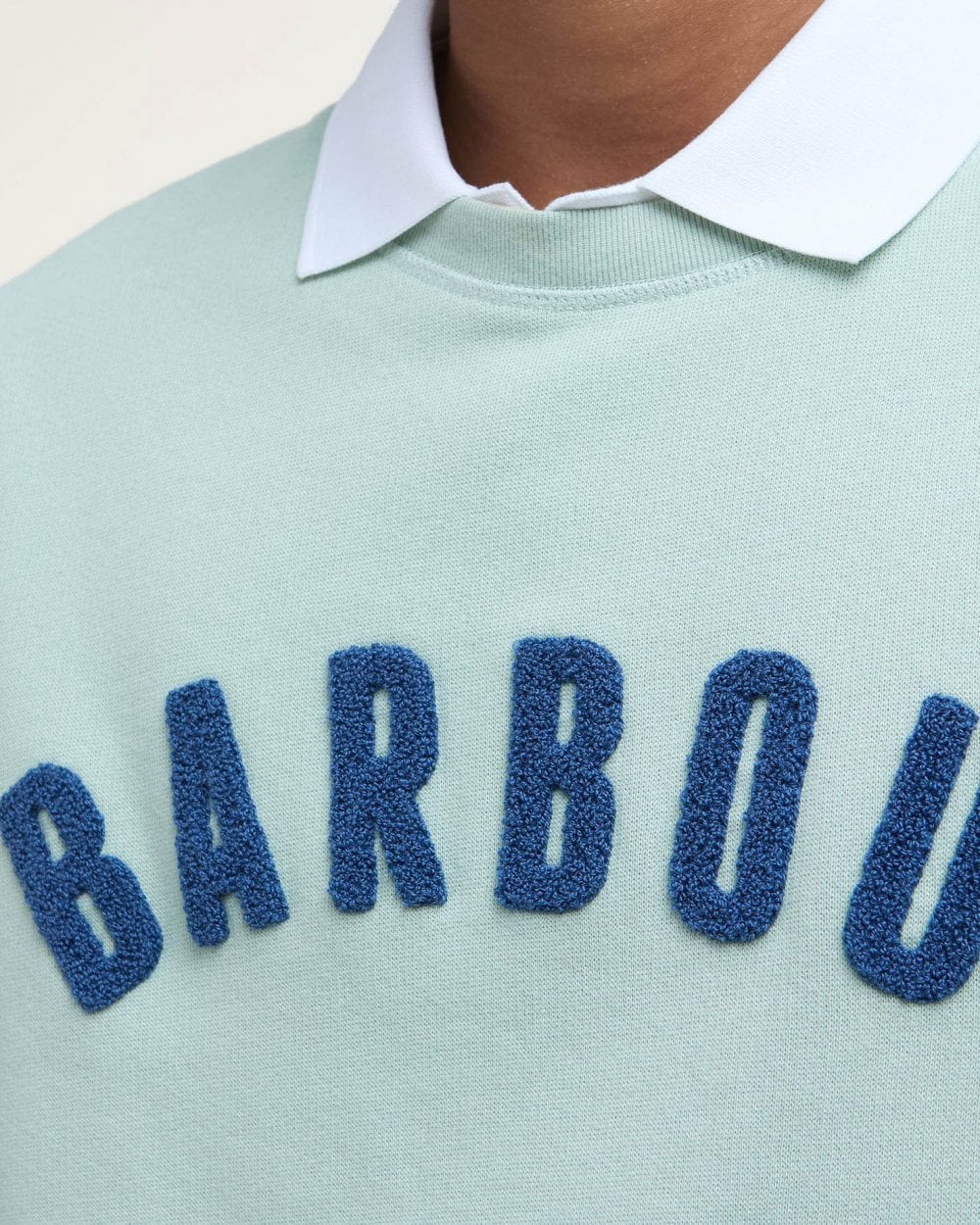 Barbour Prep Logo Crew Mens Sweatshirt - Pale Apple