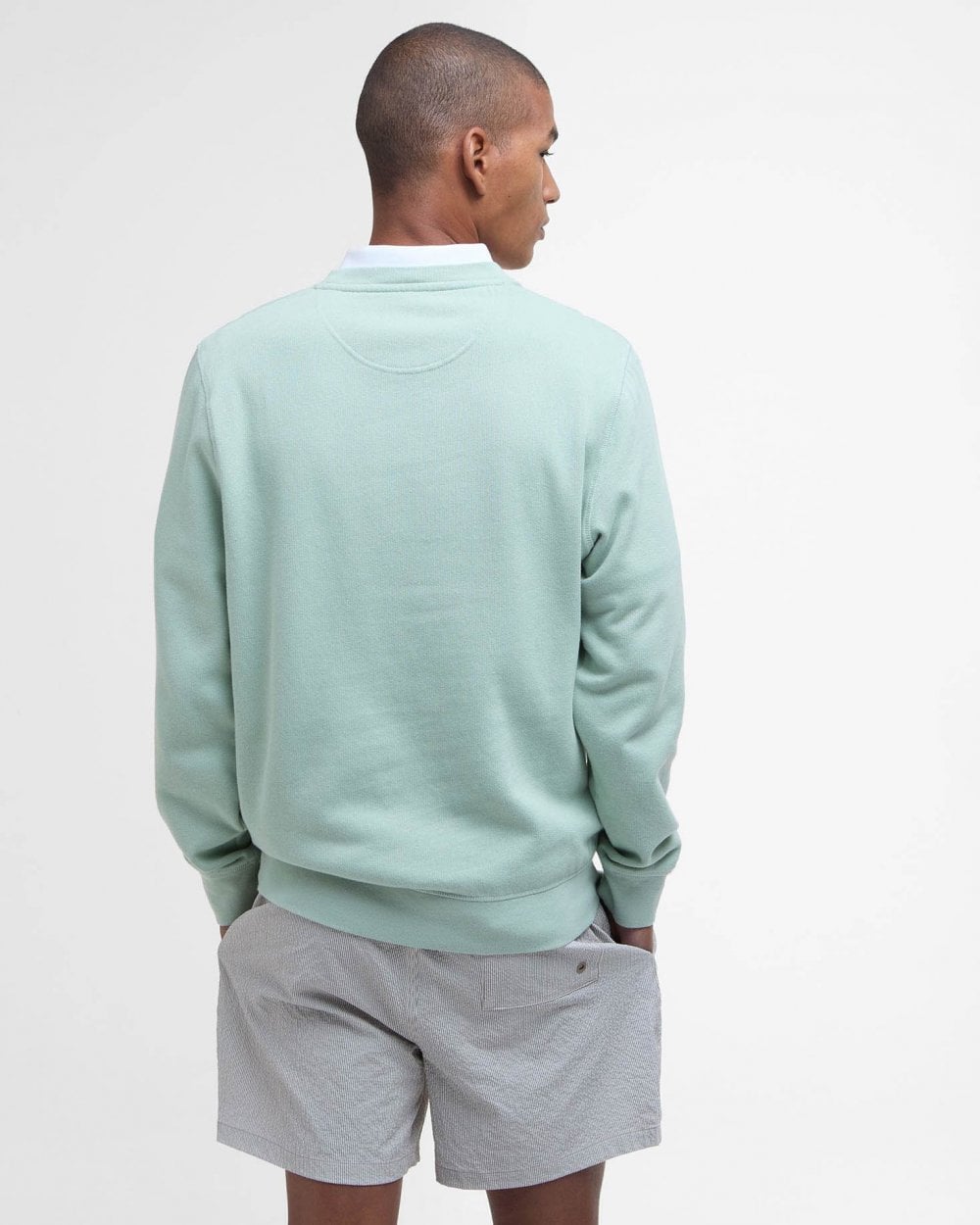 Barbour Prep Logo Crew Mens Sweatshirt - Pale Apple