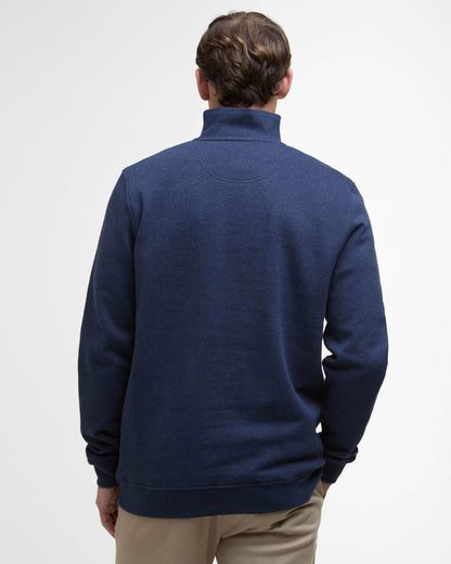 Barbour Nelson Mens Half Zip Sweatshirt - Navy Marl