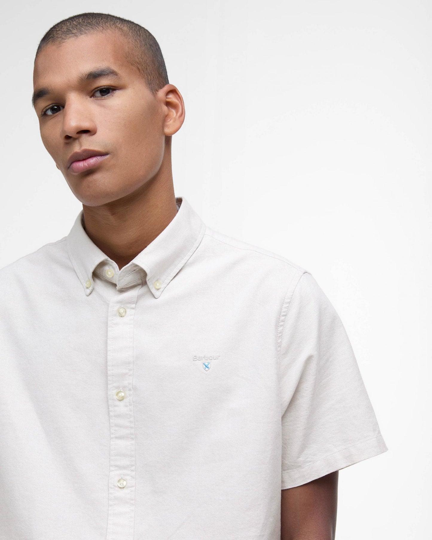 Barbour Oxtown Mens Tailored Shirt - Oatmeal