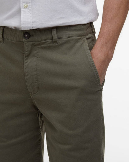 Barbour Mens Washed Twill Chino Shorts - Olive