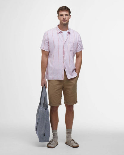 Barbour Mens Washed Twill Chino Shorts - Stone