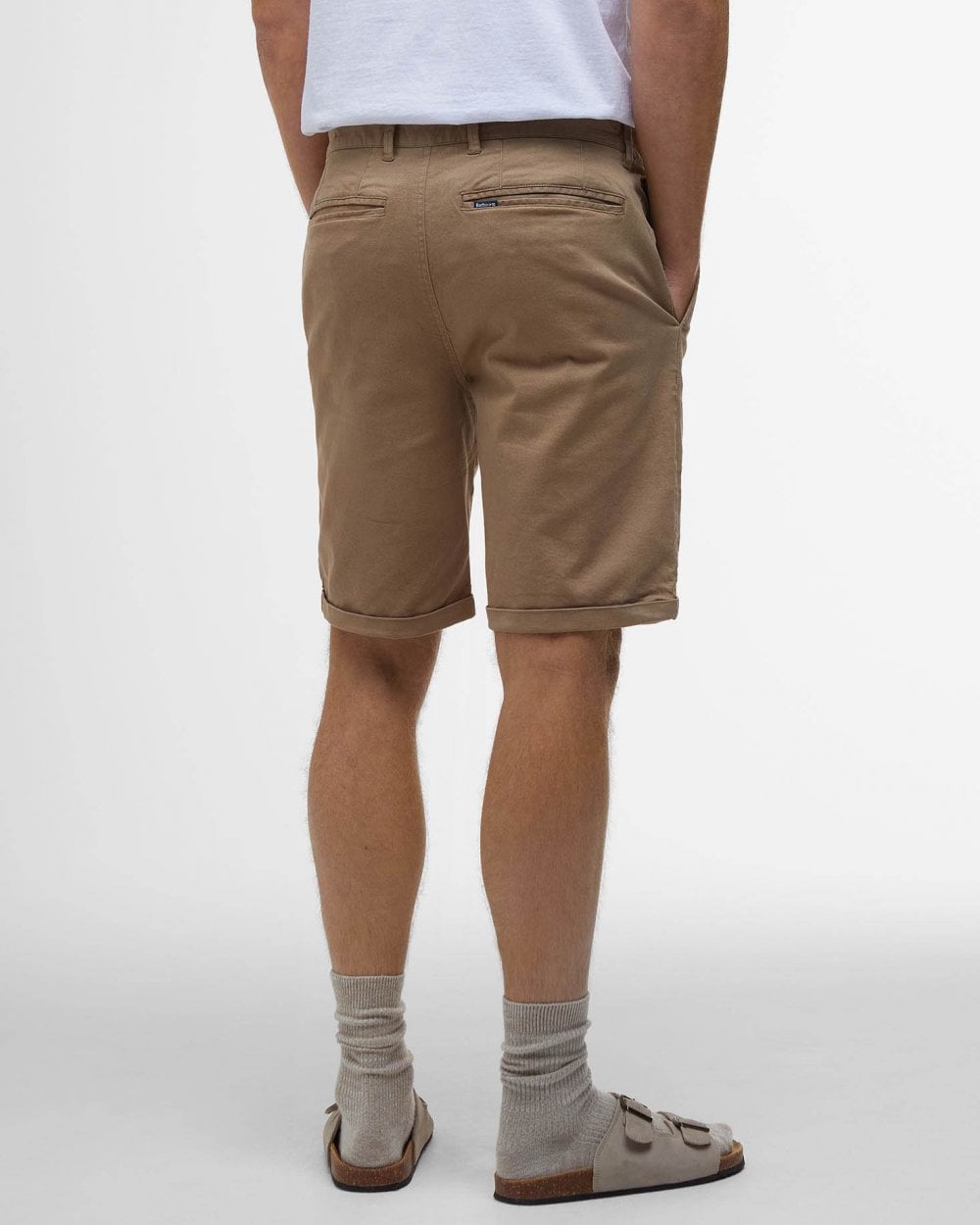 Barbour Mens Washed Twill Chino Shorts - Stone