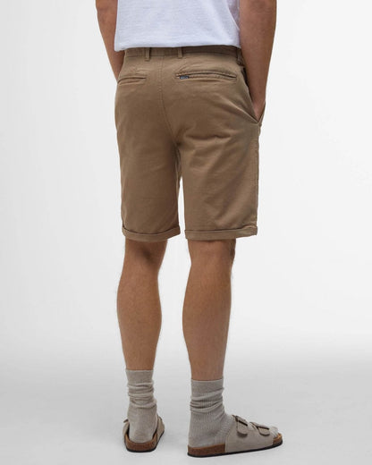 Barbour Mens Washed Twill Chino Shorts - Stone