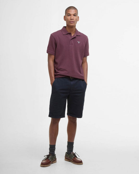 Barbour Mens Washed Twill Chino Shorts - Dark Navy