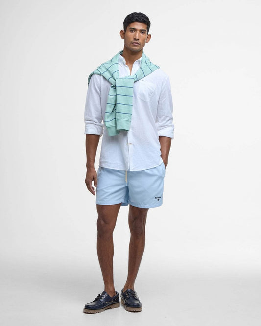 Barbour Staple Logo Mens 5 Swim Shorts - Ocean Sky