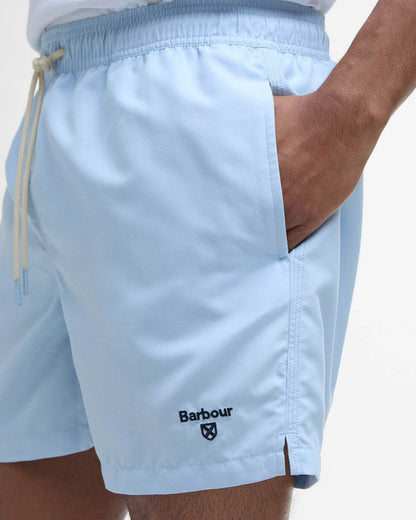 Barbour Staple Logo Mens 5 Swim Shorts - Ocean Sky