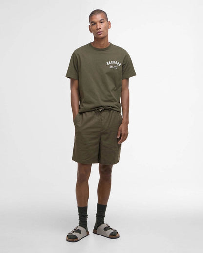 Barbour Preppy Mens T-Shirt - Light Sage