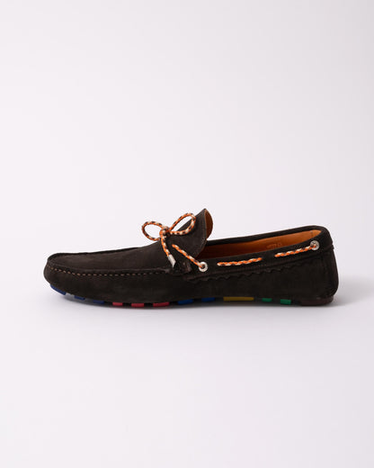 Paul Smith Springfield Mens Slip On Moccasins - 69 Dark Brown - CHO - Designer Mens Shoes