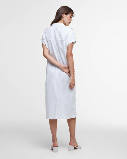 Barbour International Harlow Womens Midi Dress - White