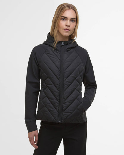 Barbour International Dakota Womens Quilted Sweatshirt - Black