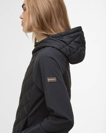 Barbour International Dakota Womens Quilted Sweatshirt - Black