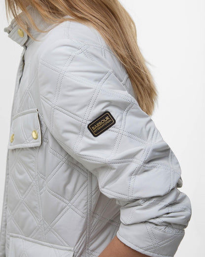 Barbour International Halsey Womens Quilted Jacket - Silver Birch/Silver Birch