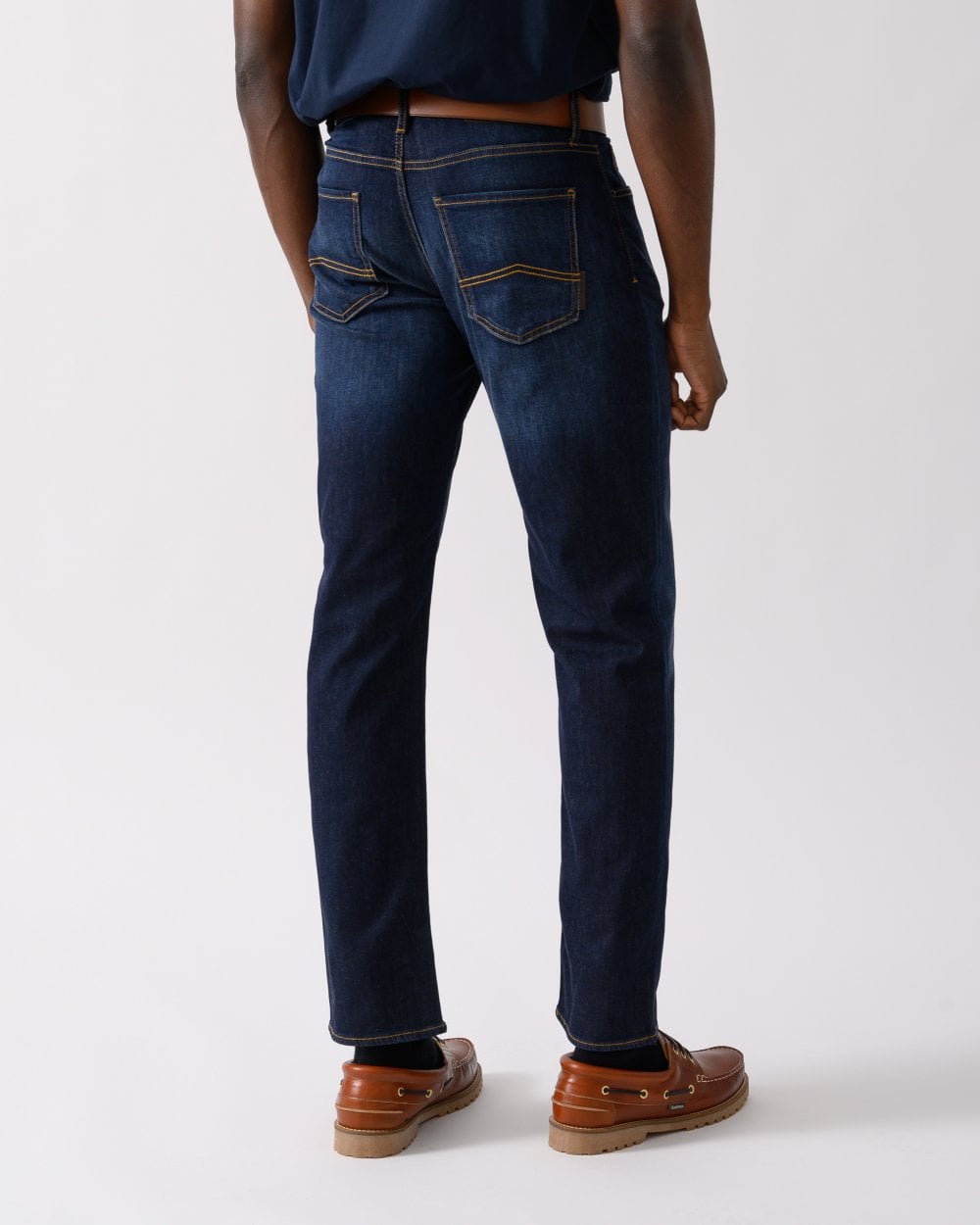 Armani Exchange Mens J13 Slim Fit Jeans in Cotton Denim Dark