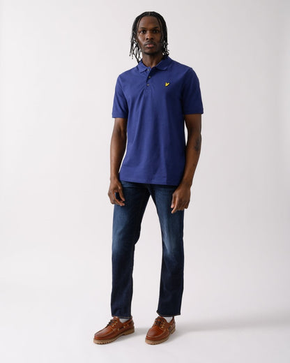 Lyle & Scott Plain Mens Polo Shirt SP400VOG - X568 Deep Indigo