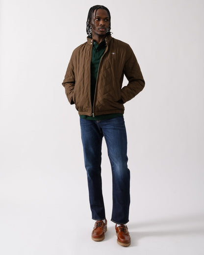 GANT Mens Quilted Windcheater Jacket - 274 Rich Brown
