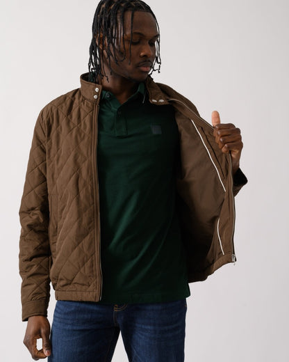 GANT Mens Quilted Windcheater Jacket - 274 Rich Brown