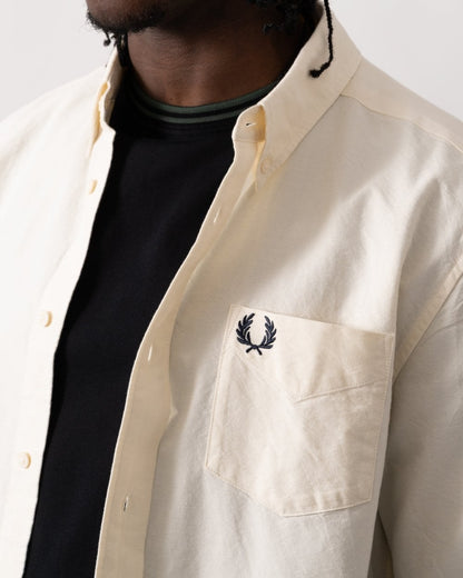 Fred Perry Mens Oxford Shirt - Ecru F79