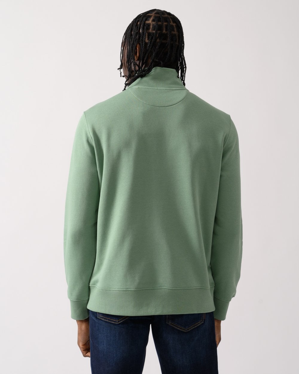 GANT Mens Regular Fit Shield Logo Half Zip Sweatshirt - 362 Kalamata Green