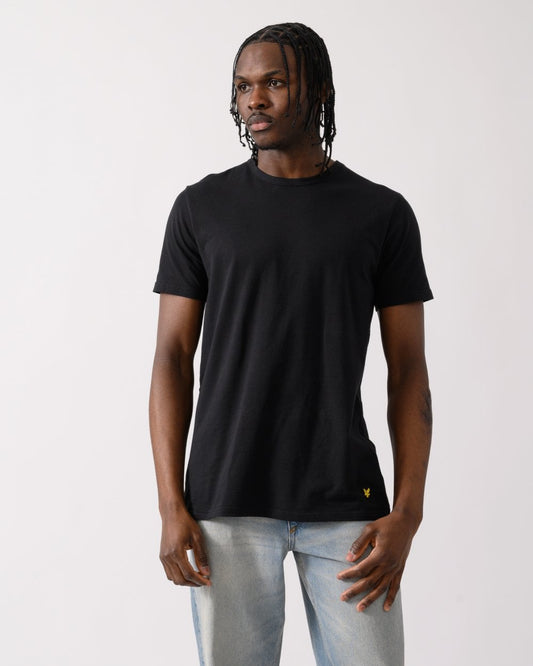 Lyle & Scott Mens Basic 3 Pack T-shirt - Z865 Jet Black