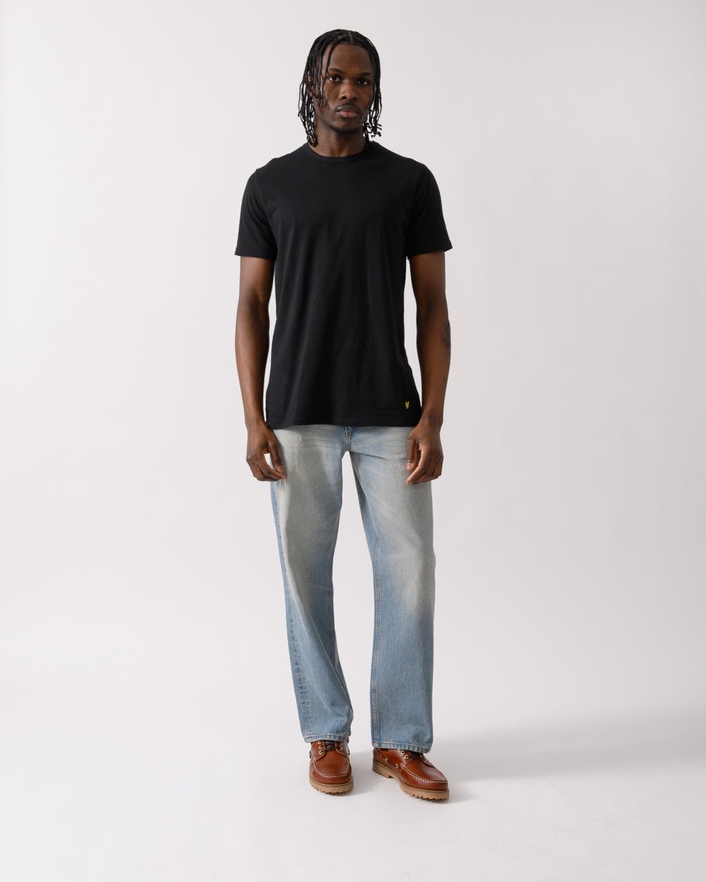 Lyle & Scott Mens Basic 3 Pack T-shirt - Z865 Jet Black