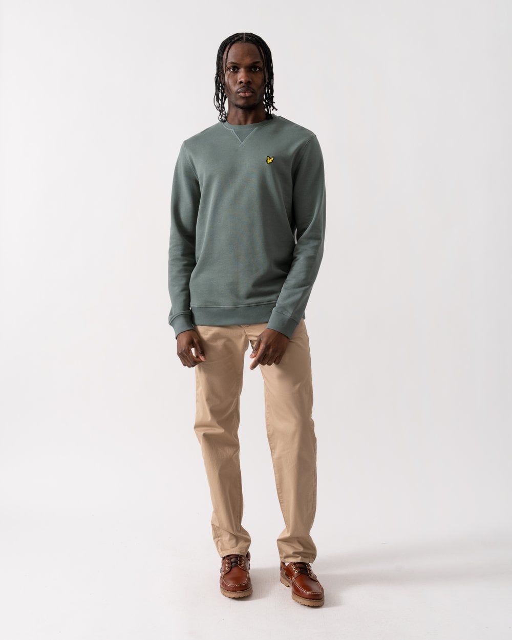 Lyle & Scott Mens Sweatshirt ML424VOG - X583 Green Mercurial