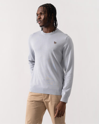 PS Paul Smith Mens Crew Neck Zebra Badge Jumper - 70B Grey
