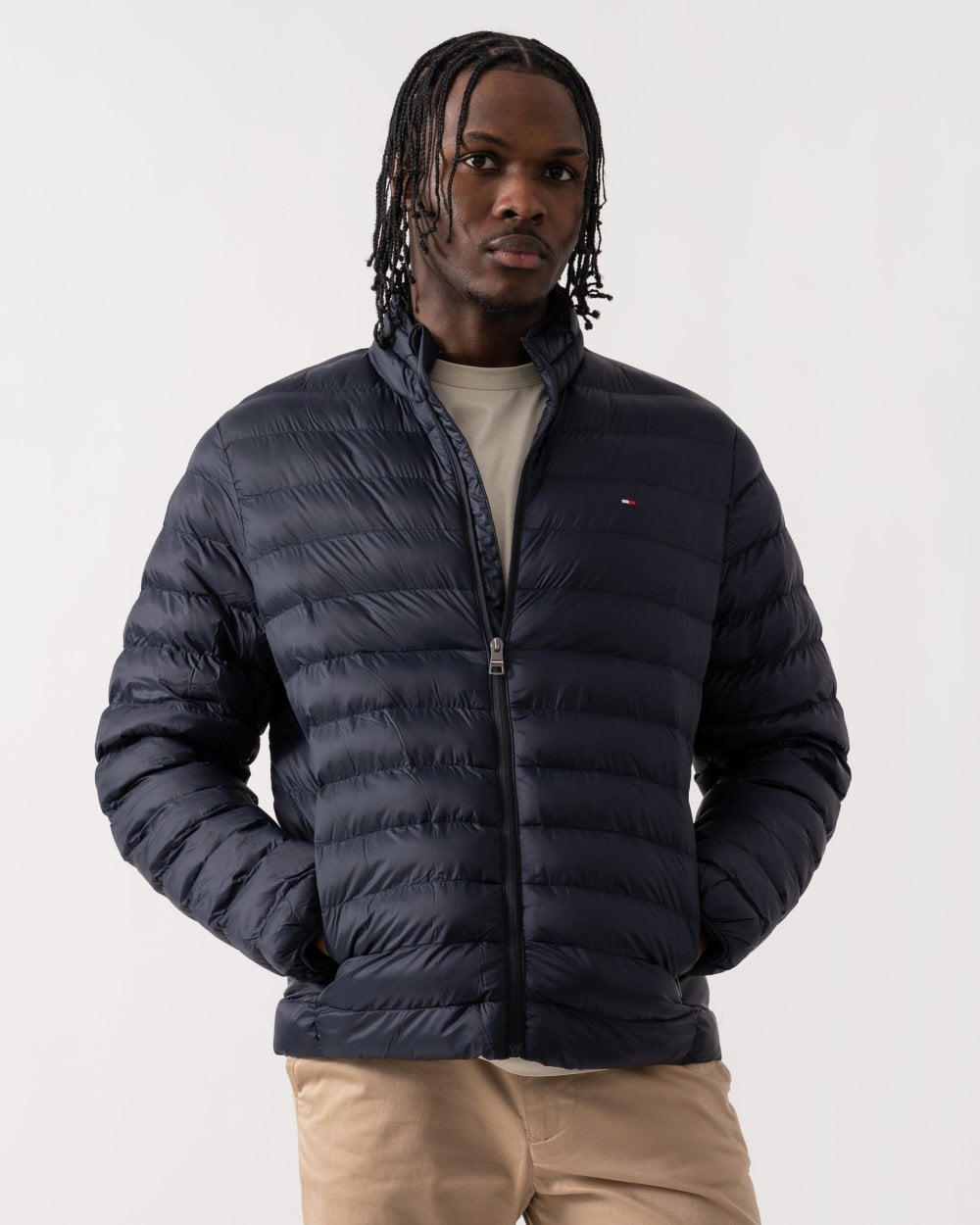 Tommy Hilfiger Core Packable Recycled Mens Jacket - Desert Sky - CHO - Designer Mens Padded Jackets