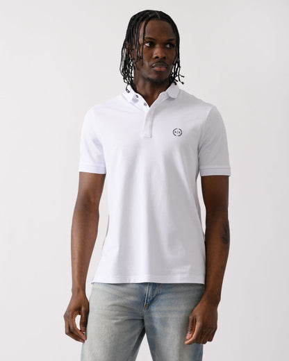 Armani Exchange Mens Short Sleeve Micro Logo Polo Shirt