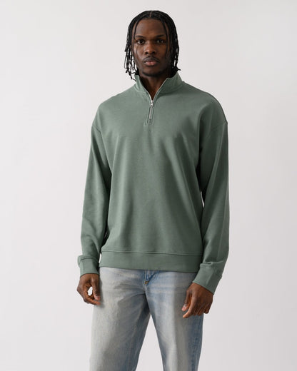 HUGO Durty244 Mens 1/4 Zip Sweatshirt - Open Green 343
