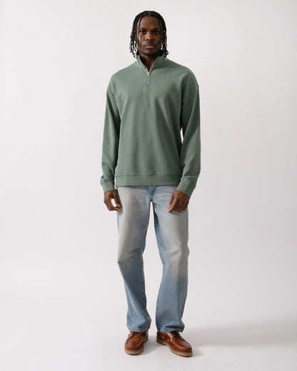 HUGO Durty244 Mens 1/4 Zip Sweatshirt - Open Green 343