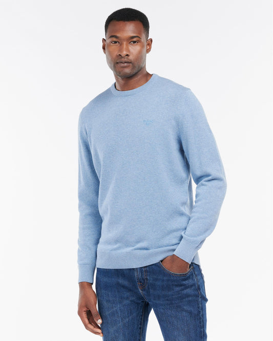 Barbour Pima Cotton Mens Crew Sweatshirt - Dark Chambray