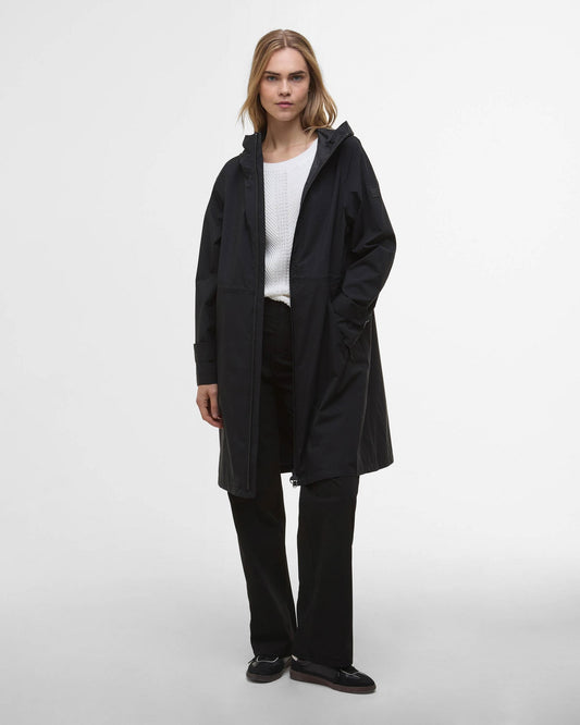 Barbour International Long Kyra Womens Waterproof Jacket - Black