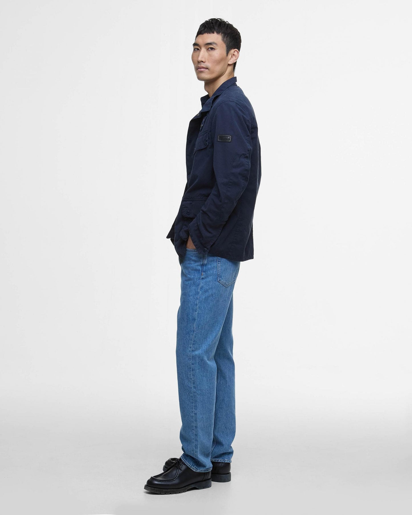 Barbour International Duke Cotton Mens Casual Jacket Navy – CHO