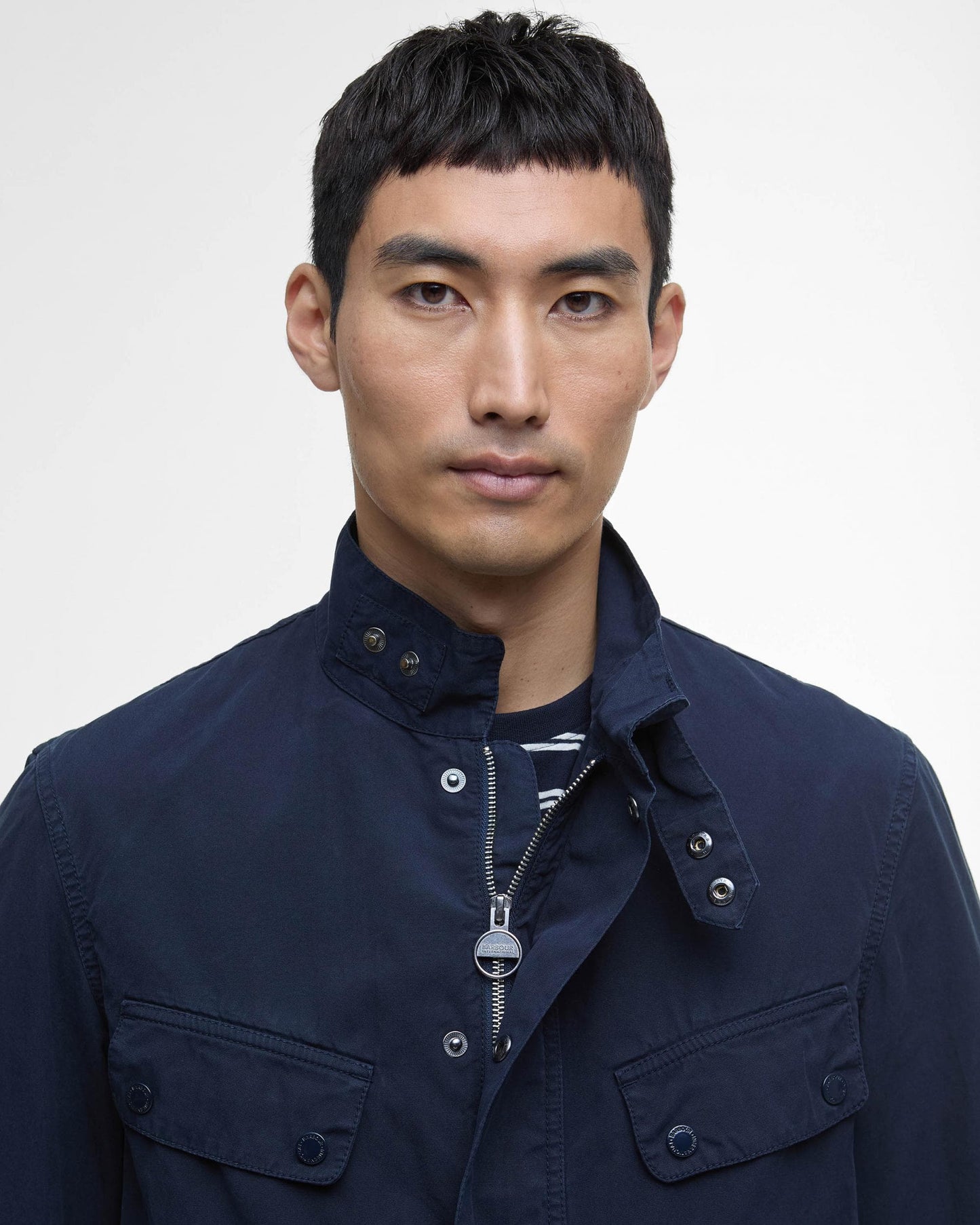 Barbour International Duke Cotton Mens Casual Jacket - Navy