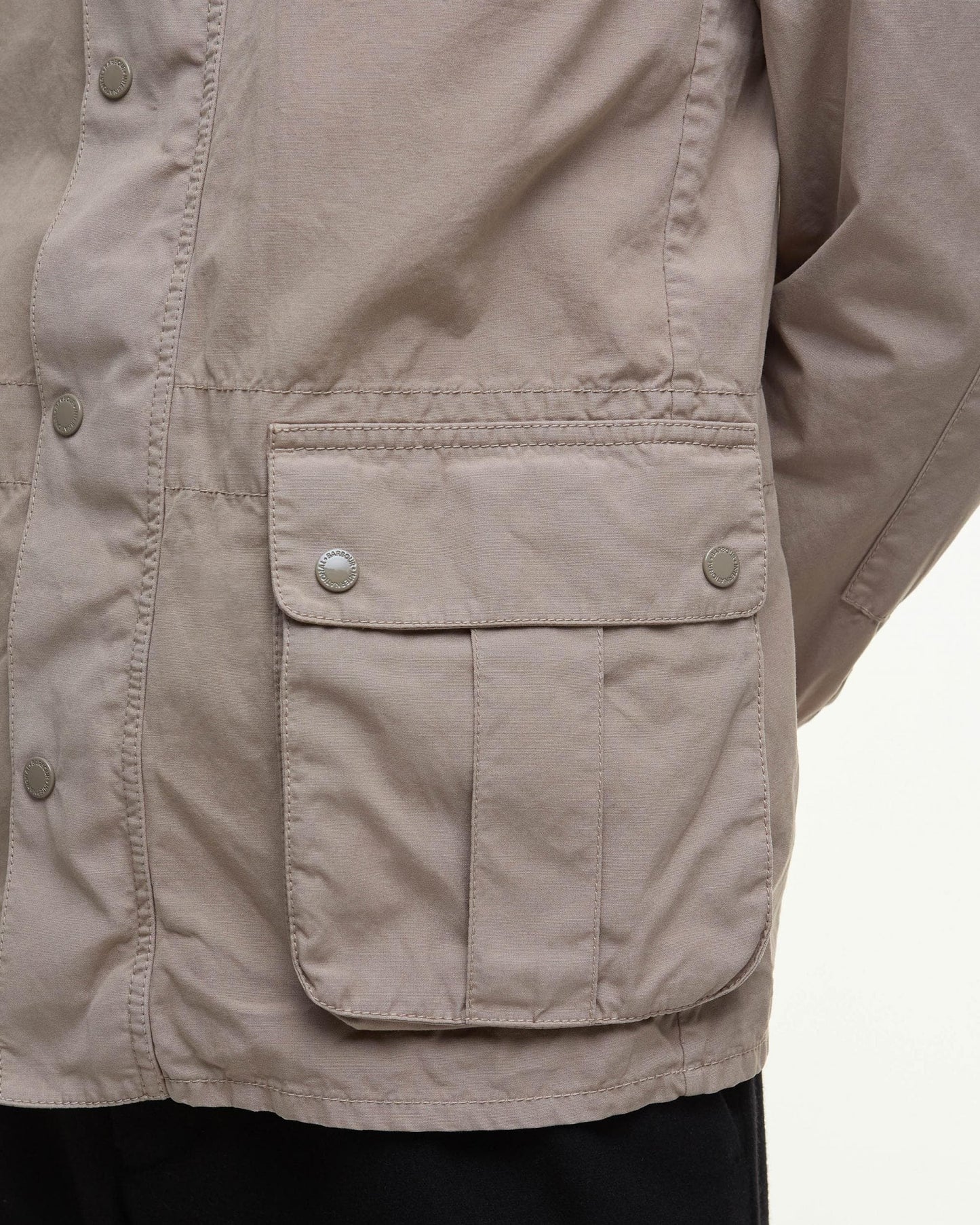 Barbour International Duke Cotton Mens Casual Jacket - Timberwolf